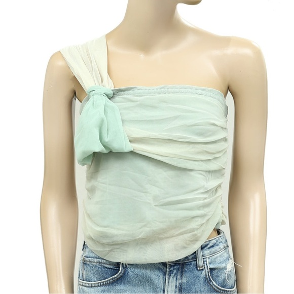 Anthropologie Tops - Maeve Anthropologie Tulle Bow Cropped Top